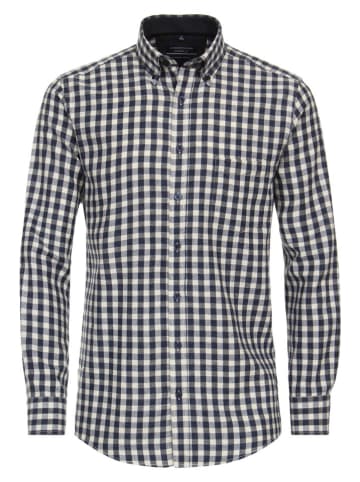 CASAMODA Blouse - comfort fit - donkerblauw/crème