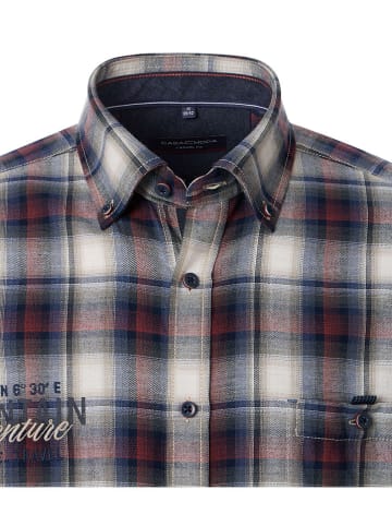 CASAMODA Blouse - casual fit - donkerblauw/crème/rood