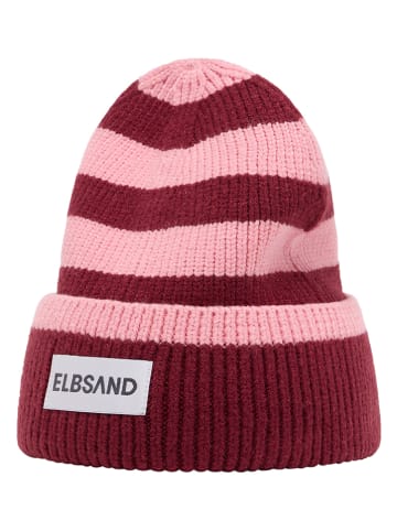 ELBSAND Beanie "Norid" in Rot/ Pink