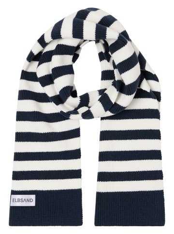 ELBSAND Schal "Noelle" in Dunkelblau/ Weiß