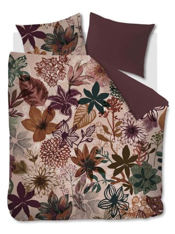 Beddinghouse Satin-Bettwäsche-Set ''Fatou'' in Beige/ Rot/ Bunt