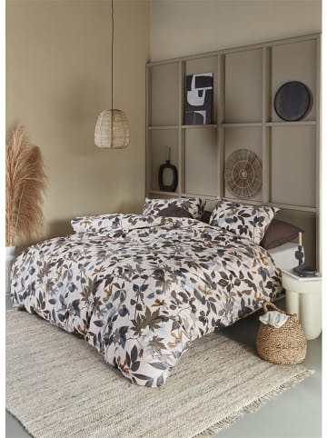 Beddinghouse Komplet pościeli satynowej "Gigi" w kolorze granatowo-białym