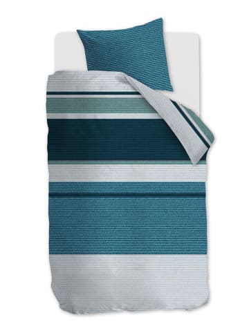 Beddinghouse Flanell-Bettwäsche-Set ''Laila'' in Blau/ Dunkelblau