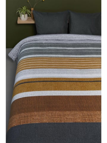 Beddinghouse Flanellen beddengoedset "Arvin" lichtbruin/lichtblauw