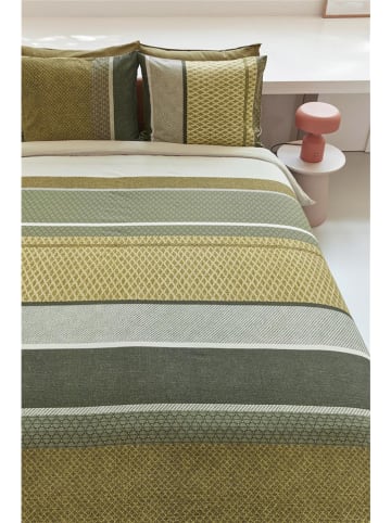 Beddinghouse Renforcé beddengoedset "Benthe" geel/groen