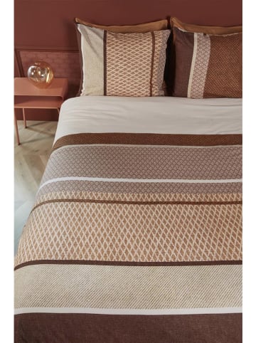Beddinghouse Renforcé-Bettwäsche-Set "Benthe" in Hellbraun/ Creme