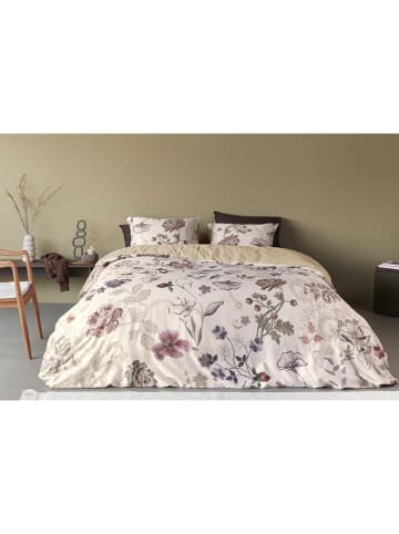 Beddinghouse Satin-Bettwäsche-Set "Camille" in Weiß/ Lila/ Beige