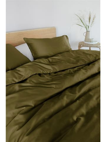 Beddinghouse Komplet pościeli satynowej "Care" w kolorze zielonym