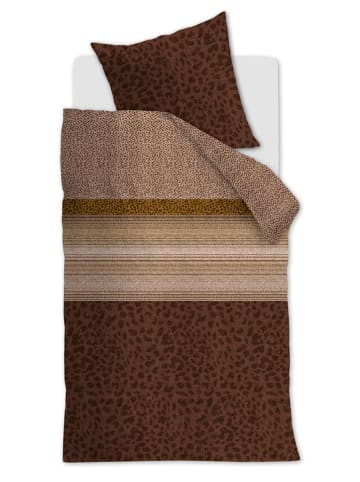 Beddinghouse Satin-Bettwäsche-Set "Feis" in Braun/ Hellbraun