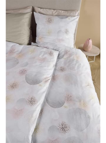 Beddinghouse Satin-Bettwäsche-Set "Jorg" in Weiß/ Grau