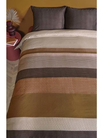 Beddinghouse Komplet pościeli satynowej "Kyle" w kolorze beżowo-jasnobrązowym