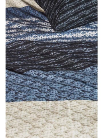 Beddinghouse Flanell-Bettwäsche ''Lance'' in Dunkelblau/ Beige