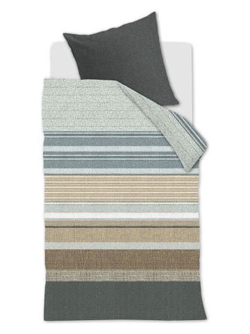 Beddinghouse Komplet pościeli "Lex" w kolorze błękitno-brązowym