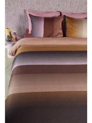 Beddinghouse Komplet pościeli satynowej "Luke" w kolorze brązowo-szaro-beżowym