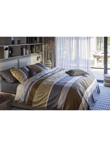 Beddinghouse Beddengoedset "Marli" grijs/donkerblauw/lichtbruin