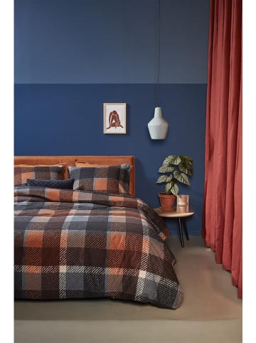 Beddinghouse Flanellen beddengoedset "Marnix" blauw/bruin
