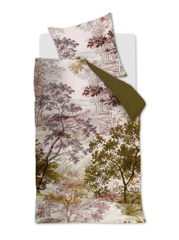 Beddinghouse Satijnen beddengoedset "Odile" lichtroze/kaki