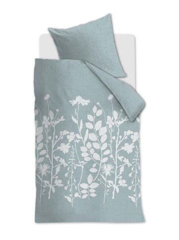 Beddinghouse Komplet pościeli renforcé "Plant" w kolorze błękitnym