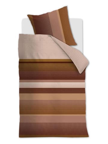 Beddinghouse Satin-Bettwäsche-Set "Rhys" in Hellbraun