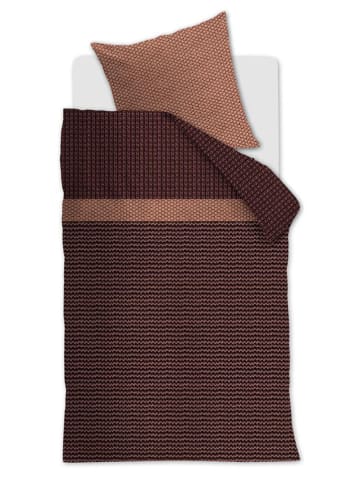 Beddinghouse Komplet pościeli flanelowej "River" w kolorze ciemnoczerwonym