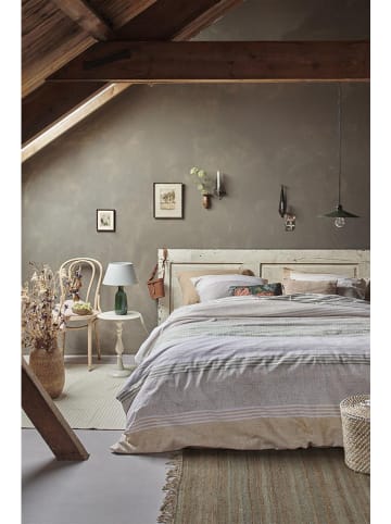 Beddinghouse Flanell-Bettwäsche-Set "Stitches" in Weiß/ Gelb