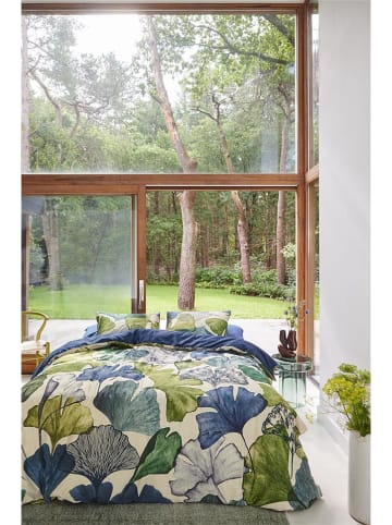 Beddinghouse Komplet pościeli satynowej "Sue" w kolorze niebiesko-zielonym