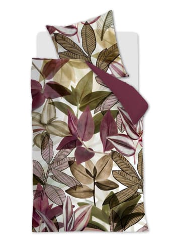 Beddinghouse Satin-Bettwäsche-Set "Zebrina" in Lila/ Grün