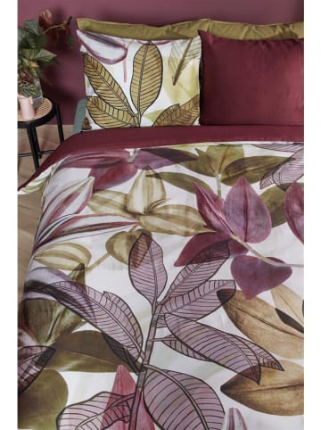 Beddinghouse Komplet pościeli satynowej "Zebrina" w kolorze fioletowo-zielonym