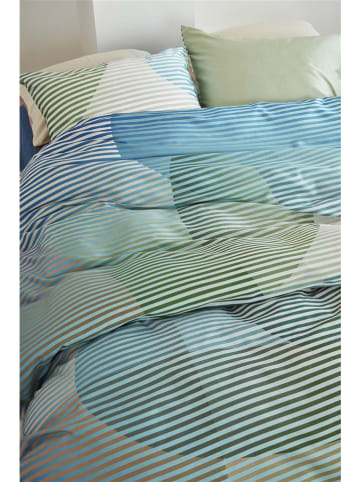 Beddinghouse Satijnen beddengoedset "Prismatic" groen/blauw