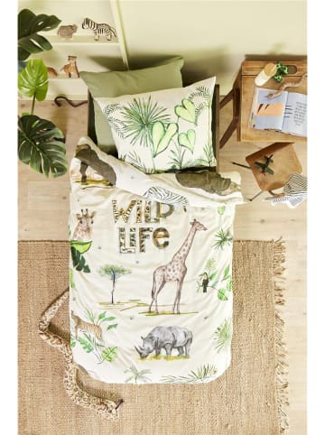 beddinghouse kids Komplet pościeli "Wild Life" w kolorze kremowym