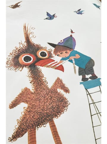 FIEP Komplet pościeli renforcé "Fiepvogel" w kolorze białym ze wzorem