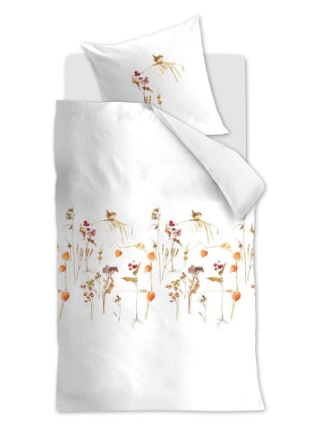 Beddinghouse Komplet pościeli flanelowej "Winter Wren" w kolorze białym ze wzorem