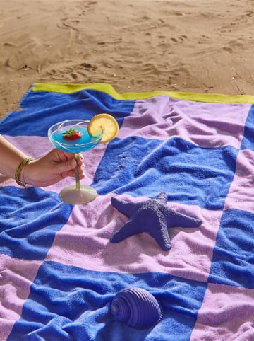 Beddinghouse Ręcznik plażowy "Mahe" w kolorze fioletowo-niebieskim