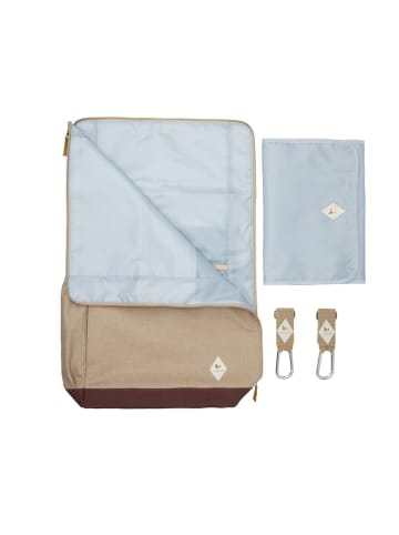 FABELAB Wickelrucksack "On-the-go" in Hellbraun - (B)32 x (H)45 x (T)14 cm
