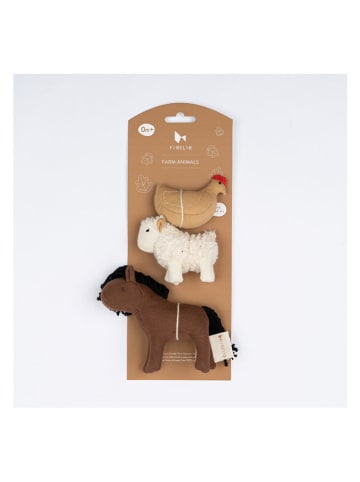 FABELAB 3er-Set: Kuscheltiere "Pocket Friend - Farm Animals" - ab Geburt