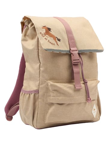 FABELAB Rucksack in Beige/ Rosa - (B)28 x (H)44 x (T)12 cm