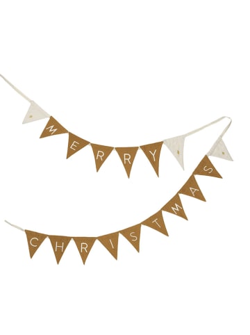 FABELAB Girlande "Christmas" in Ocker/ Creme