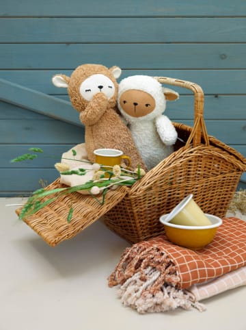 FABELAB Babydecke in Rosa/ Beige - (L)110 x (B)80 cm