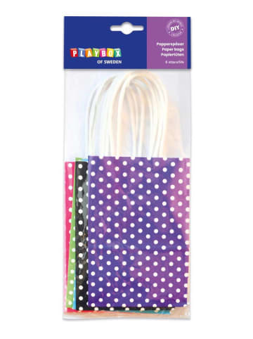 Playbox 6-delige set: papieren zakken meerkleurig