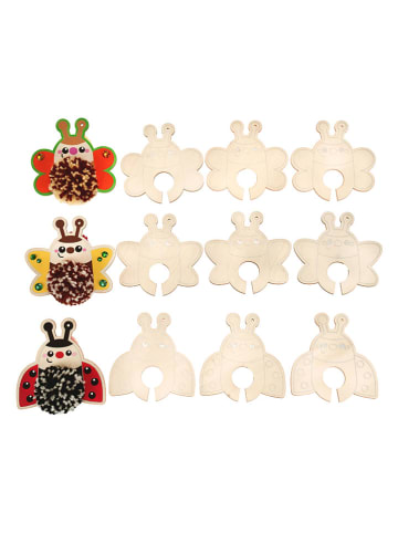 SUNNYSUE 12er-Bastelset "Pompon-Flatterlinge" in Natur