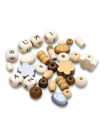 BUKI Zestaw drewnianych koralików "Natural" - 5+
