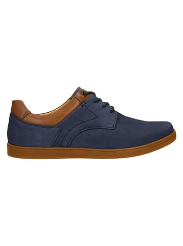 Wojas Leder-Schnürschuhe in Dunkelblau/ Hellbraun