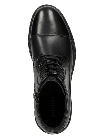 Wojas Leder-Boots in Schwarz