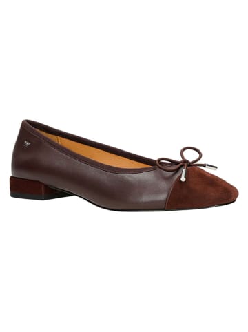 Wojas Leren ballerina's bordeaux