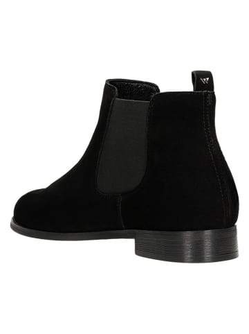 Wojas Leder-Chelsea-Boots in Schwarz