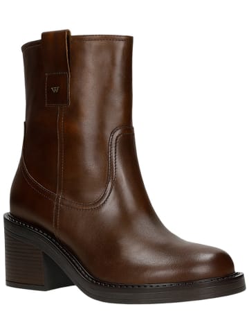 Wojas Skórzane botki w kolorze brązowym