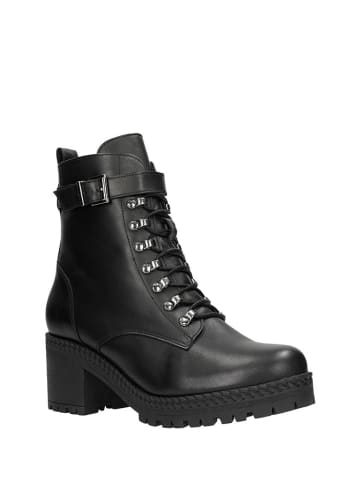 Wojas Leder-Stiefeletten in Schwarz