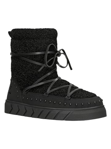 Relaks Leder-Winterstiefel in Schwarz