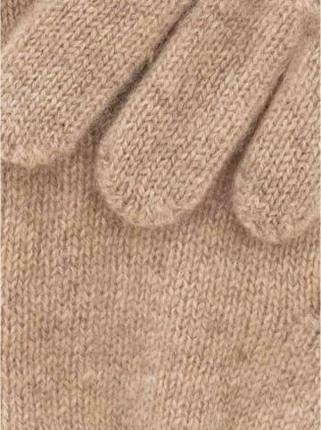 Zwillingsherz Kaschmir-Handschuhe in Beige