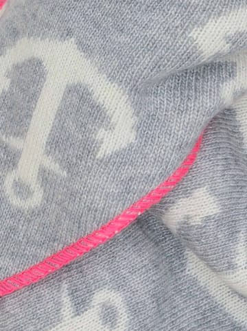 Zwillingsherz Dreieckstuch "Anker" in Grau